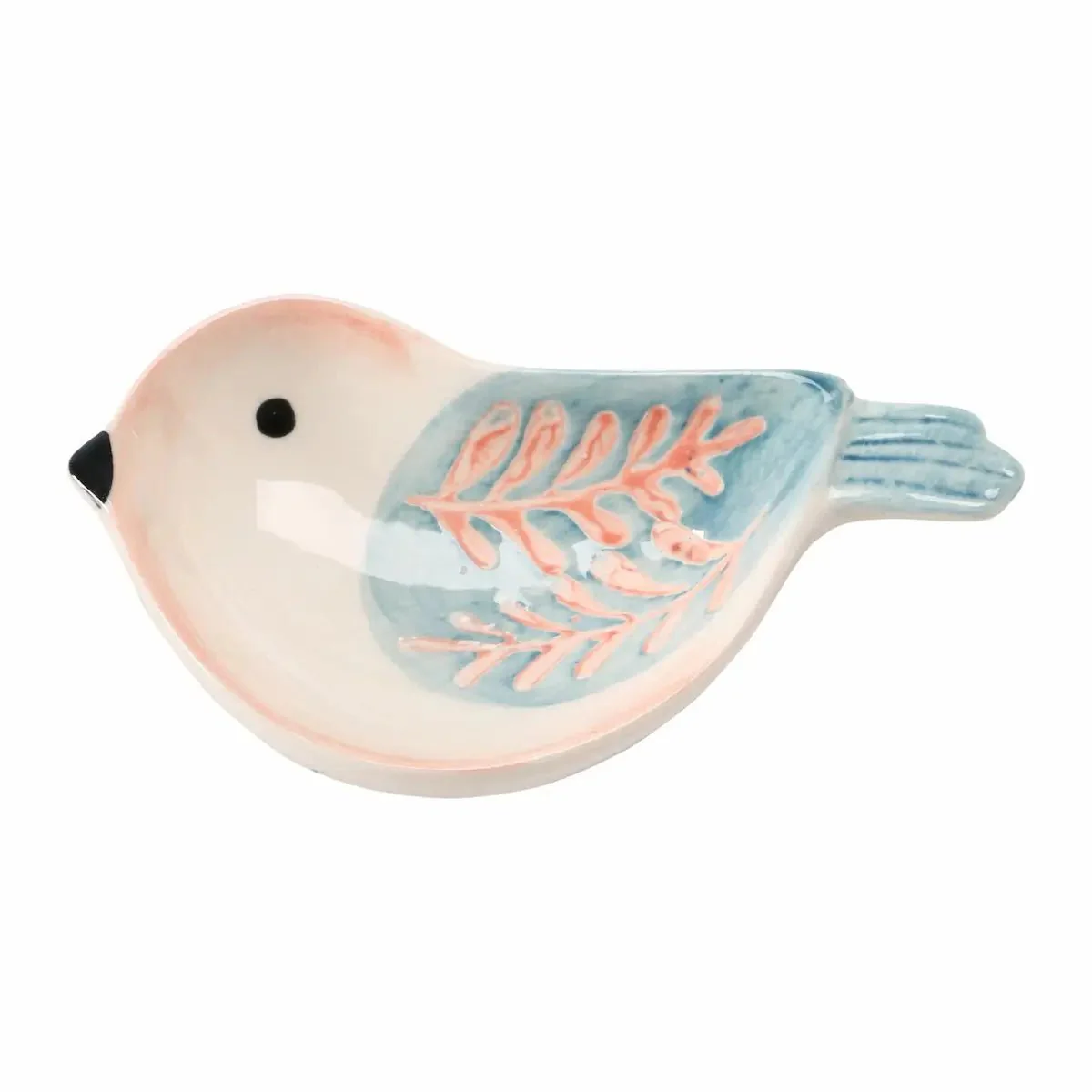 Hand-Painted Stoneware Bird Shaped Dish - Image 4
