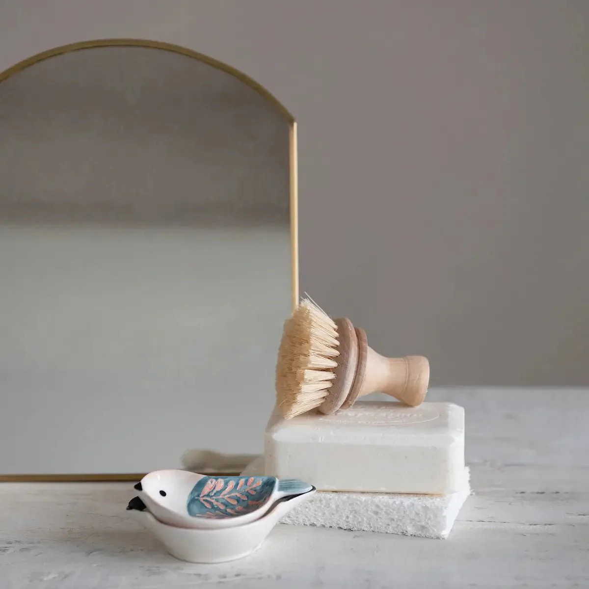 Hand-Painted Stoneware Bird Shaped Dish - Image 7