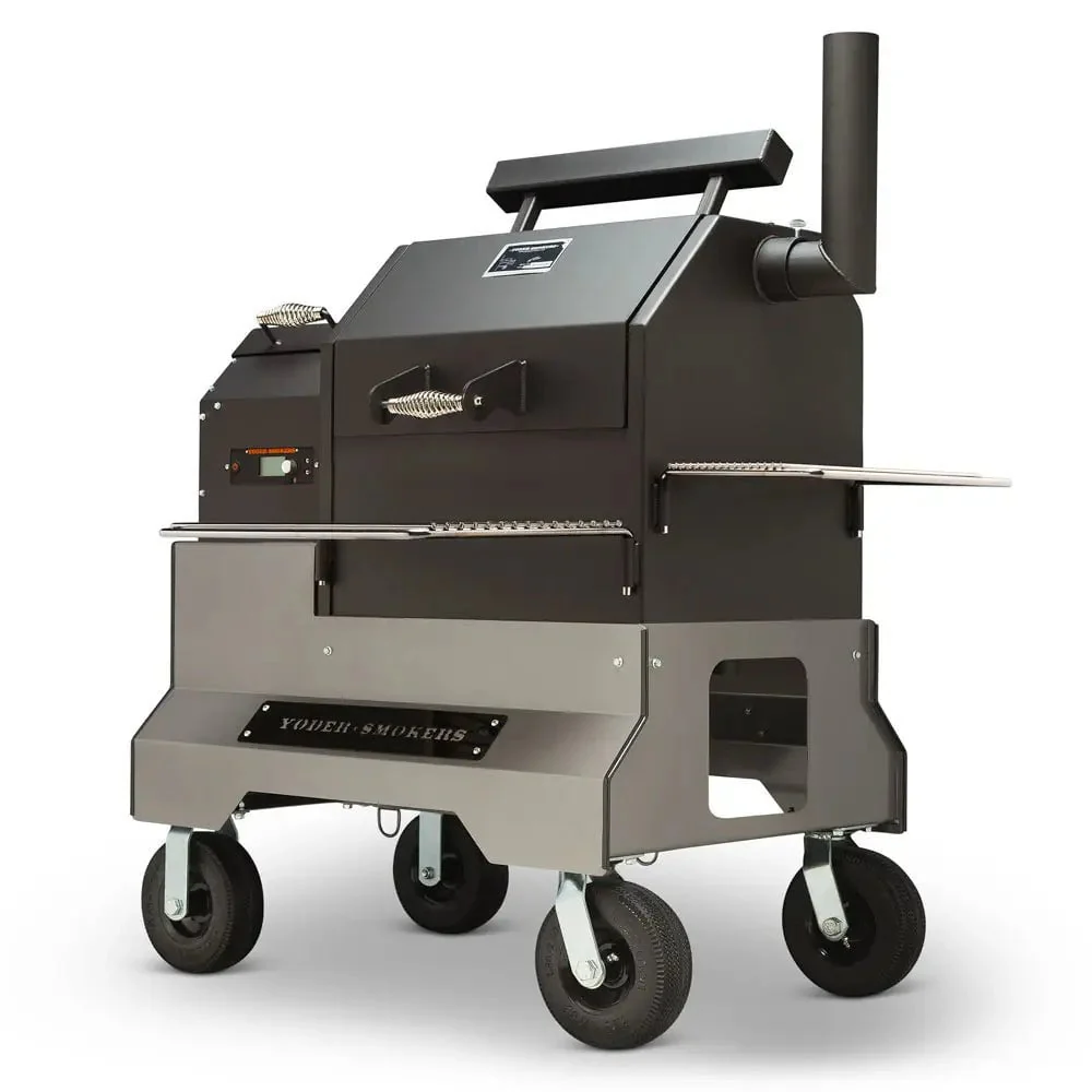 Yoder Smokers YS480s Pellet Grill on Competition Cart with Storage Drawer - Image 4
